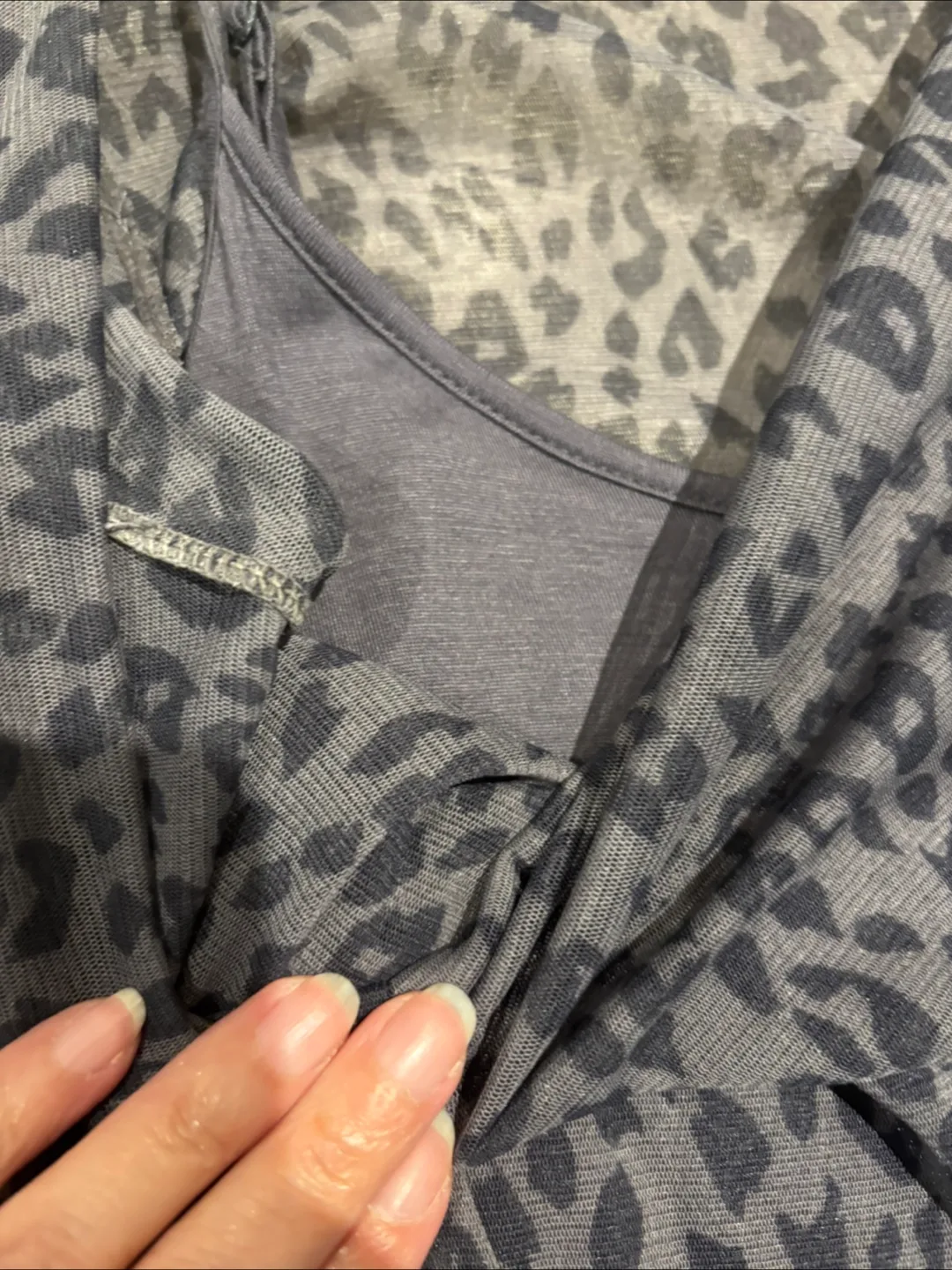 MExx Grey Leopard Print Dress - Size XS image indicator(4)