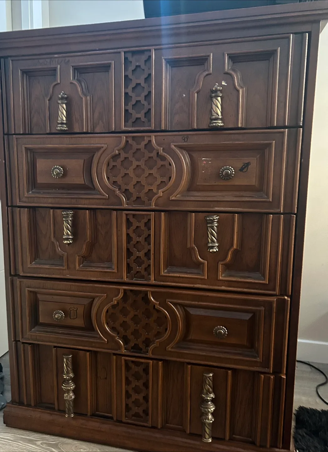 Wooden 5-Drawer Dresser thumbnail
