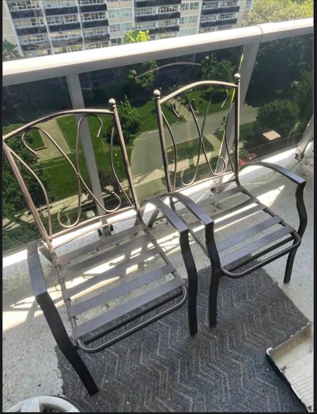 Metal Patio Chairs - Set of Two thumbnail