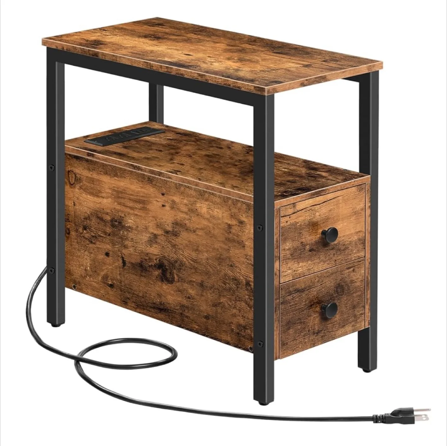End Table with Charging Station & 2 Drawers thumbnail