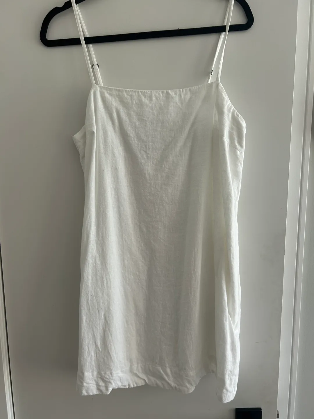 Abercrombie White Linen Mini Dress thumbnail