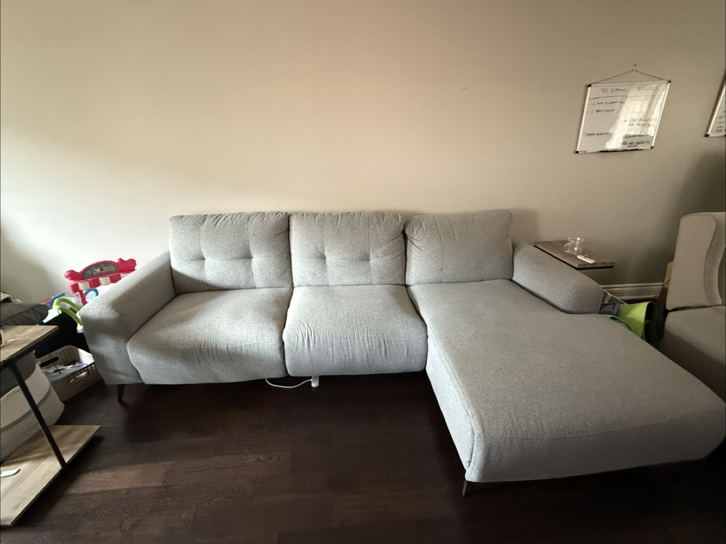 Structube Victor Left-Facing Sectional Sofa - Grey - photo 2