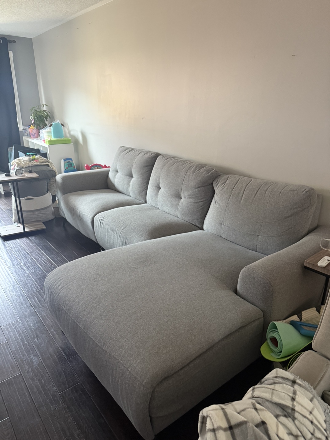 Structube Victor Left-Facing Sectional Sofa - Grey
