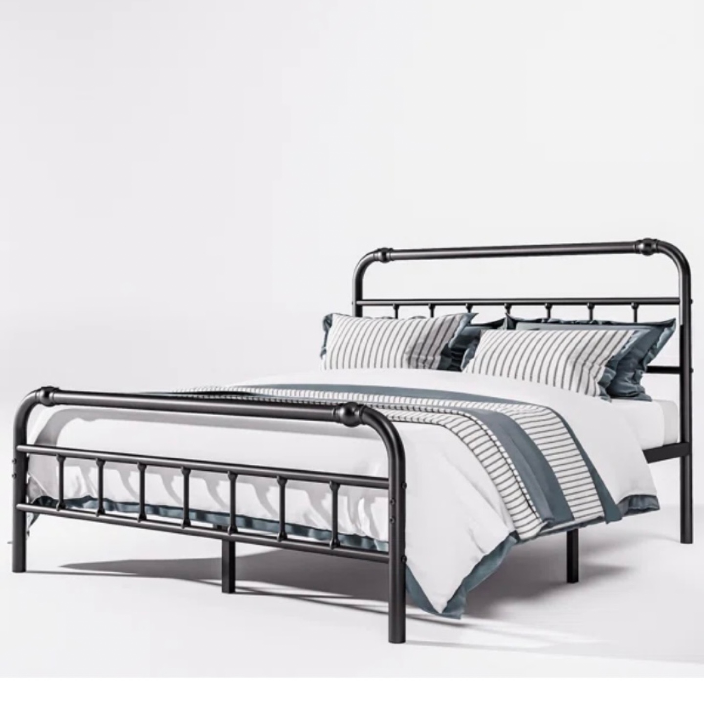 Black Metal Bed Frame: Queen - photo 2