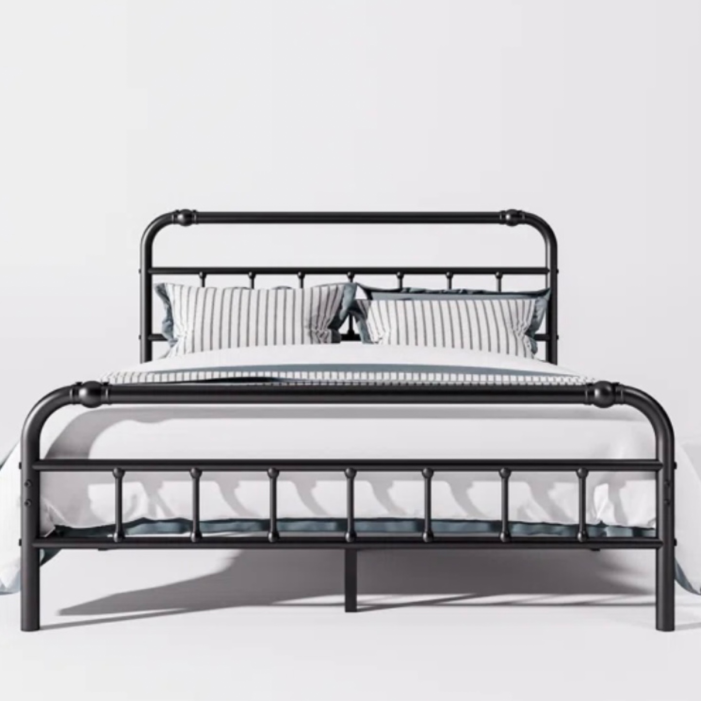 Black Metal Bed Frame: Queen