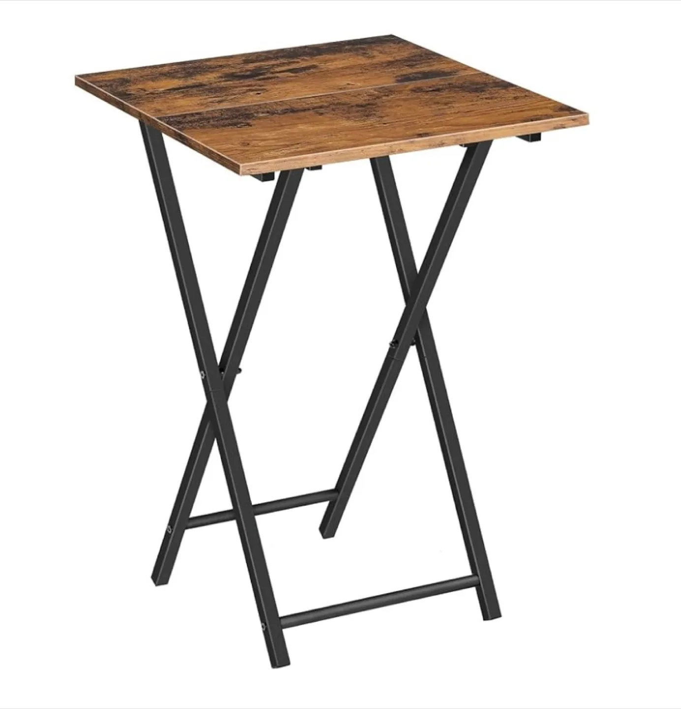 Folding Side Table - Brown & Black Accent Table thumbnail