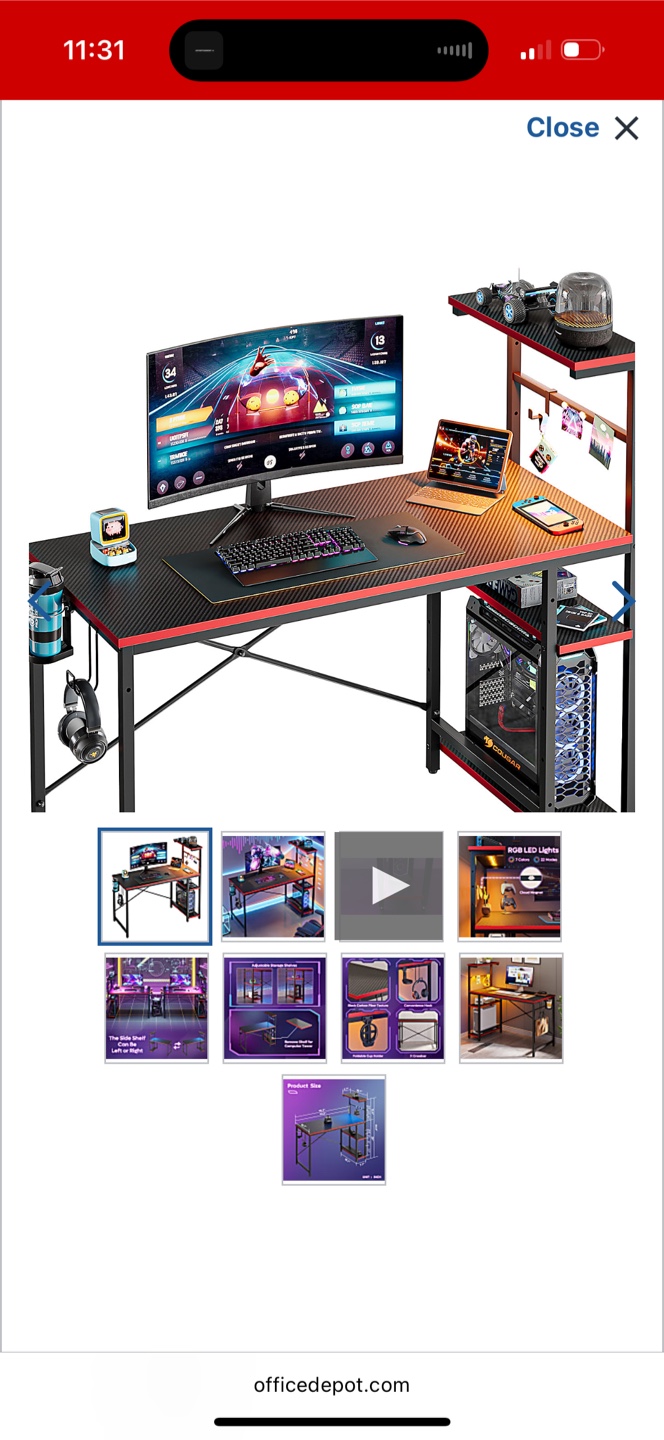 Gaming desk with all the parts included new no box - photo 2