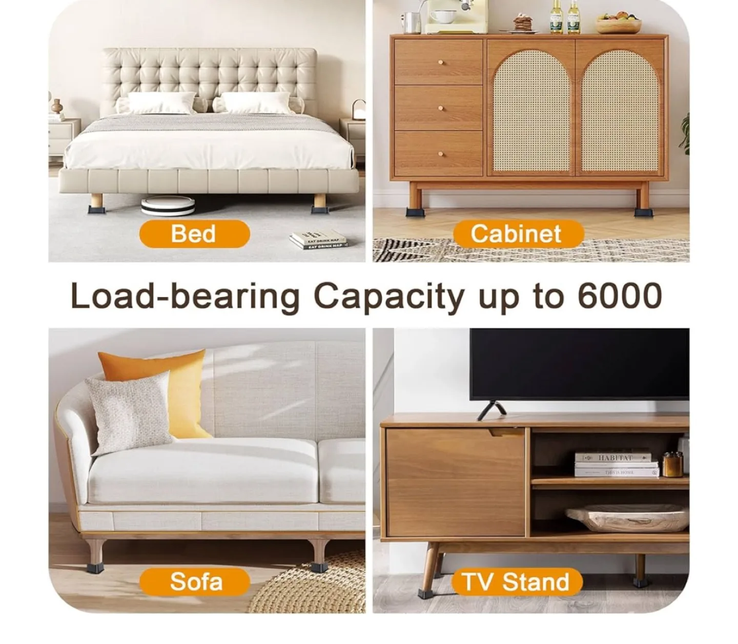 Furniture Risers - Bed, Sofa, Cabinet, Table - NEW! image indicator(2)