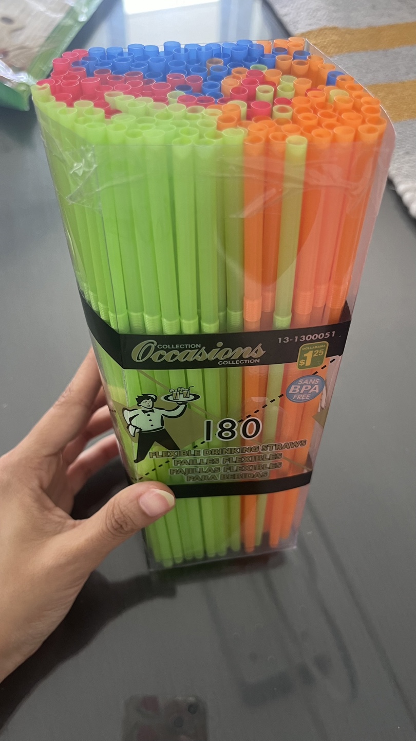 Unused Drinking Straws (opened)