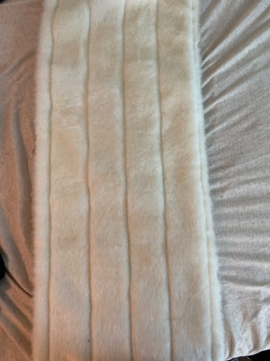 Faux Fur Shawl- White thumbnail