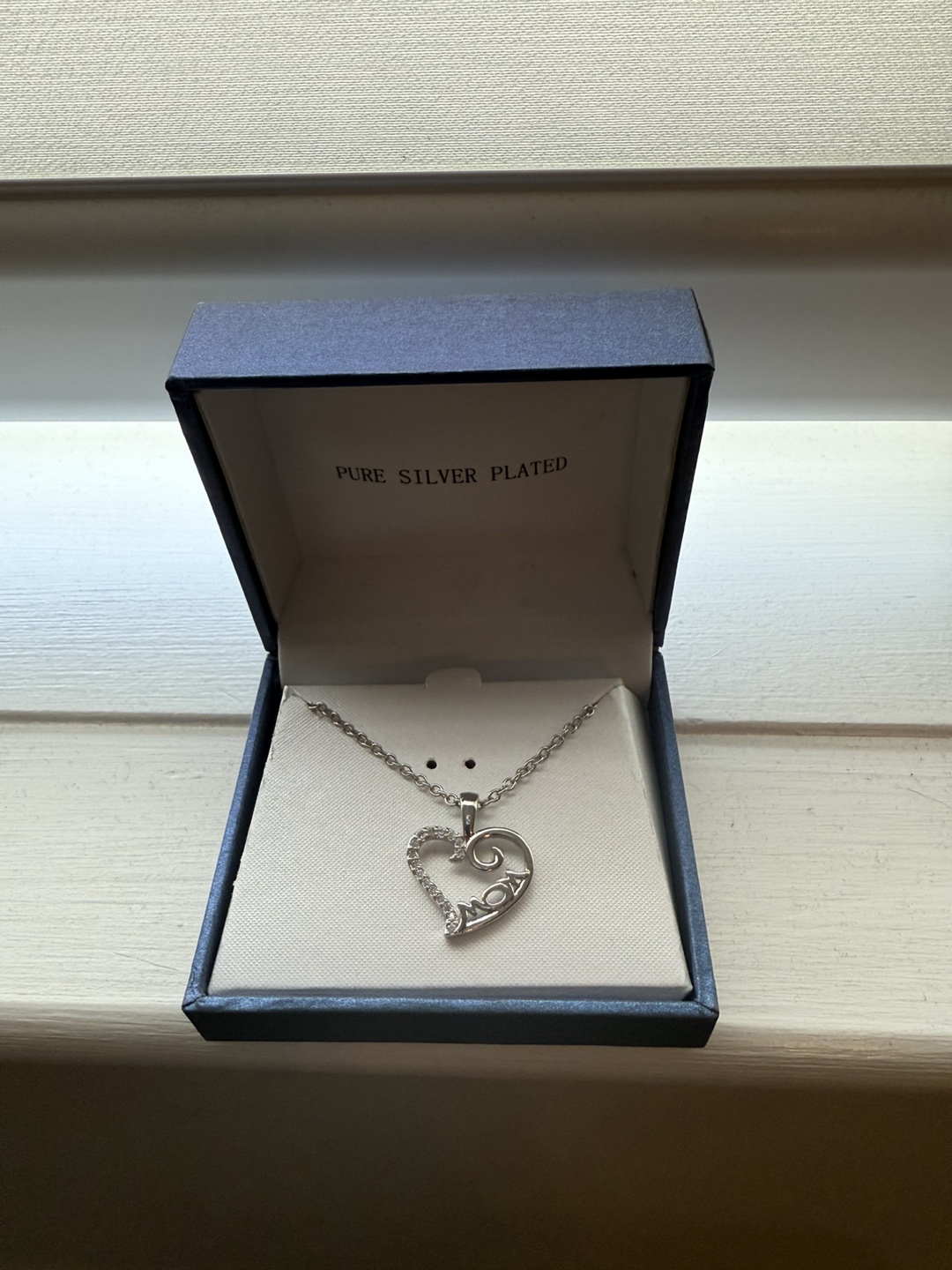 Silver Plated Heart Pendant Necklace