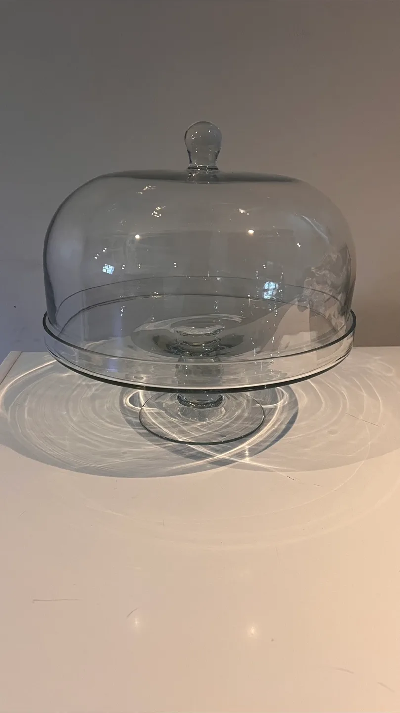 Glass Cake Stand with Dome thumbnail