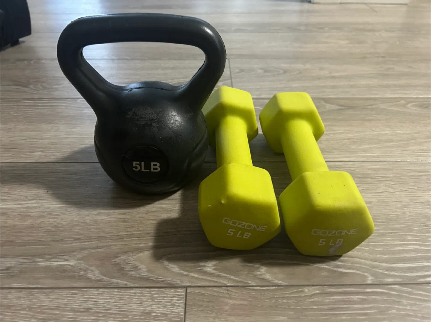 5LB Kettlebell and GoZone 5LB Dumbbells thumbnail