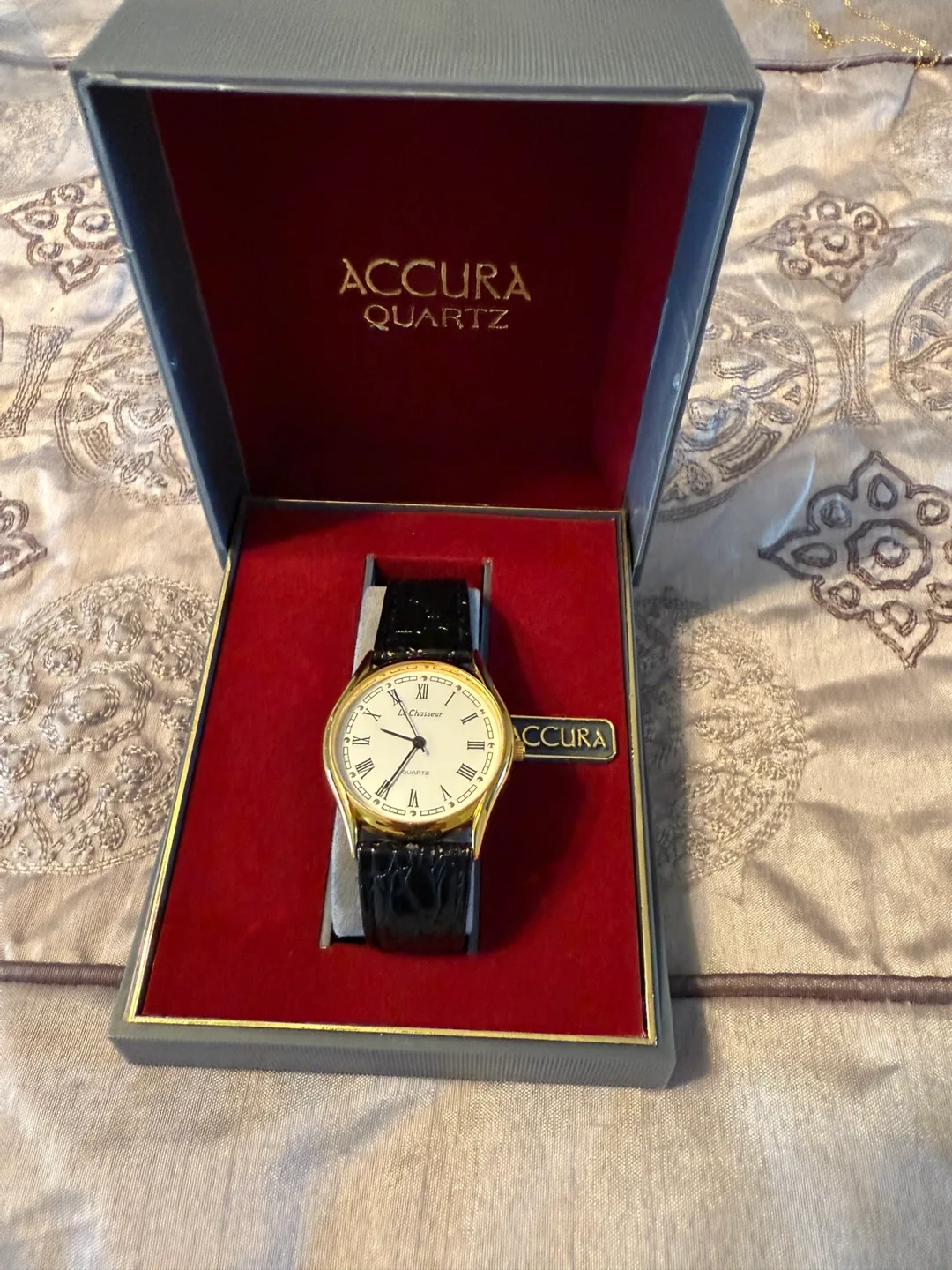 Accura Le Chasseur Quartz Watch with Leather Band thumbnail