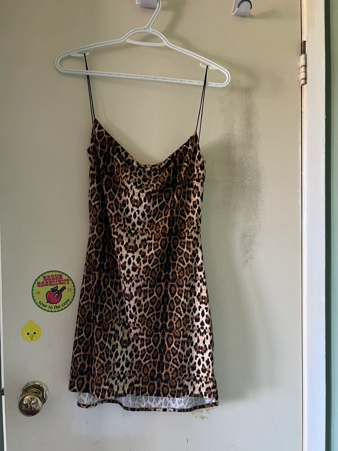 Zaful Leopard Print Cowl Neck Mini Dress thumbnail