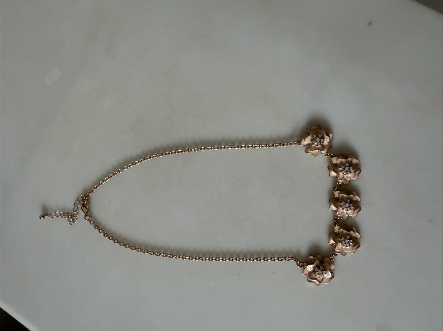 Rose Gold Floral Necklace
