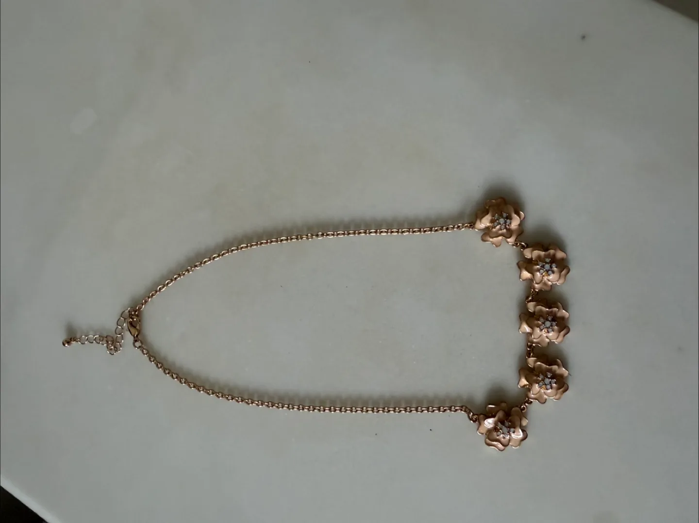 Rose Gold Floral Necklace thumbnail