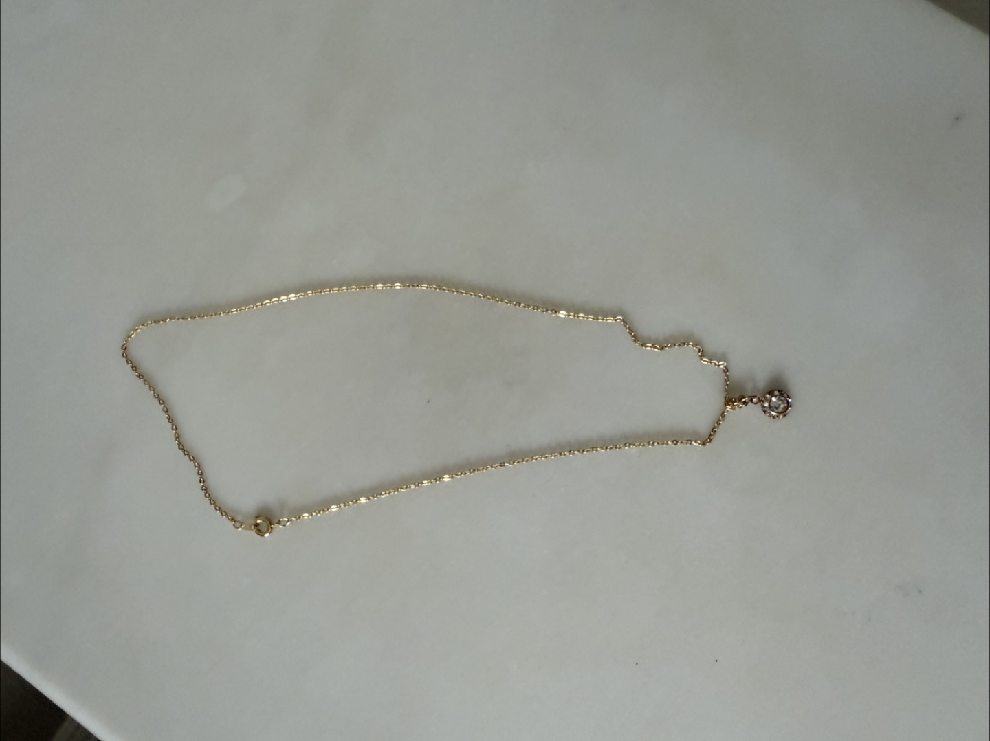 Gold Necklace with Pendant