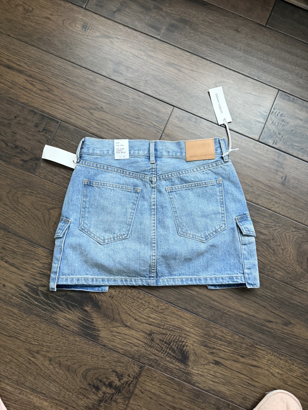 Denim Forum '90s Mid-Rise Cargo Mini Skirt - Size 25 - photo 2