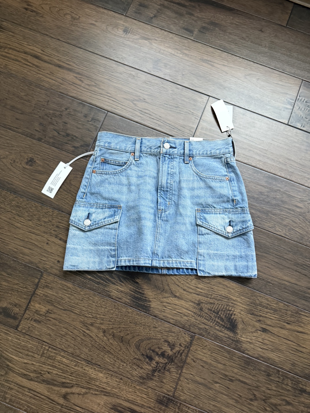Denim Forum '90s Mid-Rise Cargo Mini Skirt - Size 25