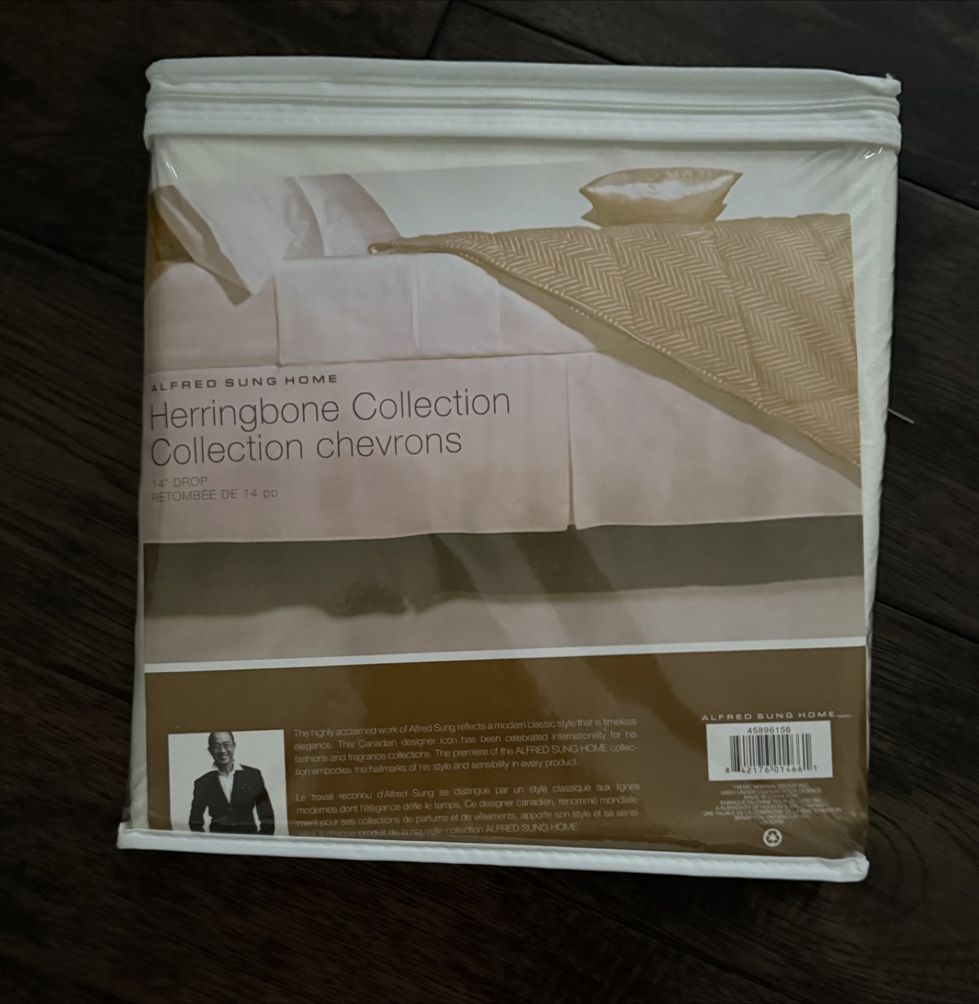 Alfred Sung Herringbone Collection King Bedskirt - New - photo 2