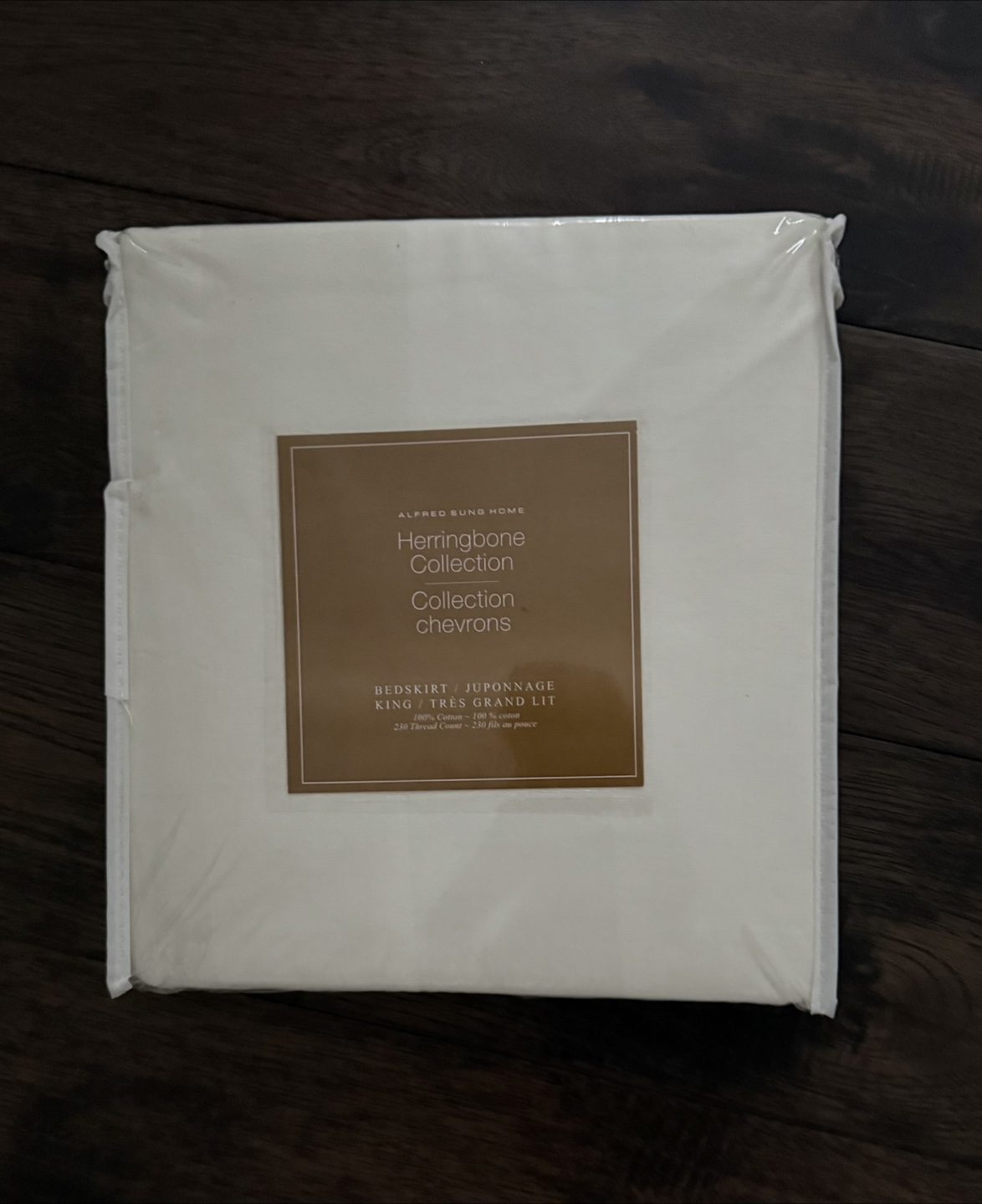 Alfred Sung Herringbone Collection King Bedskirt - New