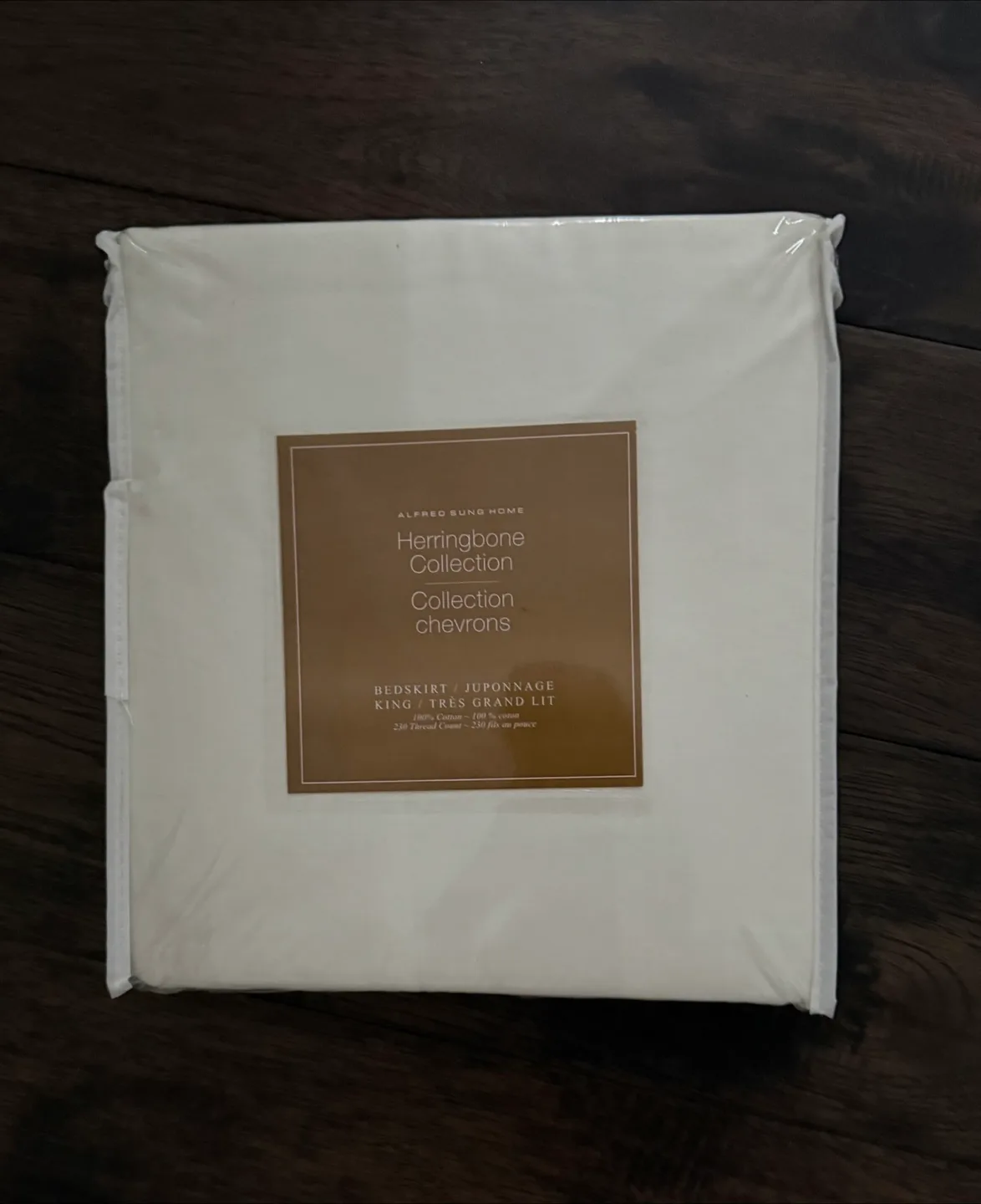 Alfred Sung Herringbone Collection King Bedskirt - New thumbnail