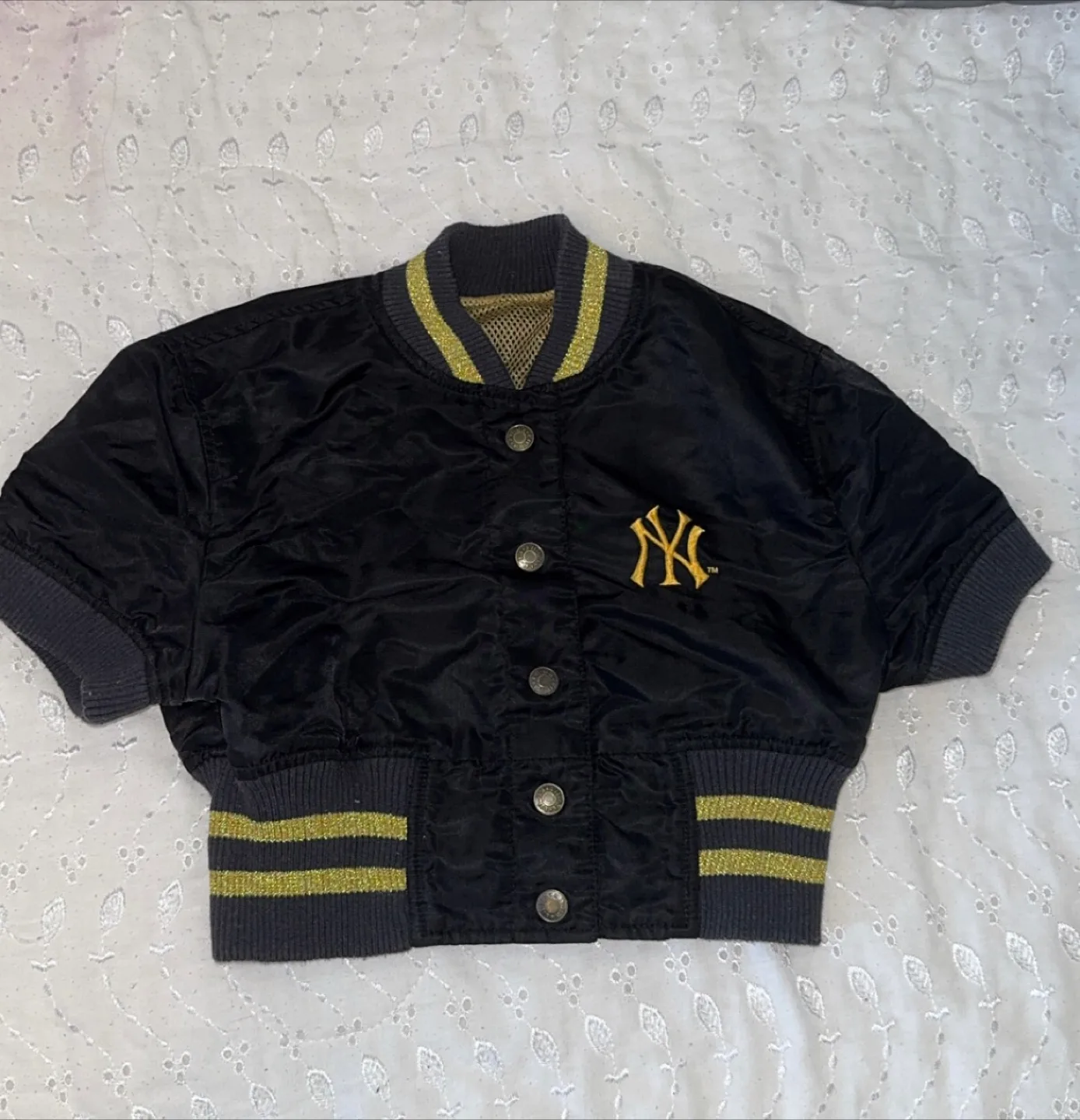 New York Yankees Black & Gold Bomber Jacket thumbnail