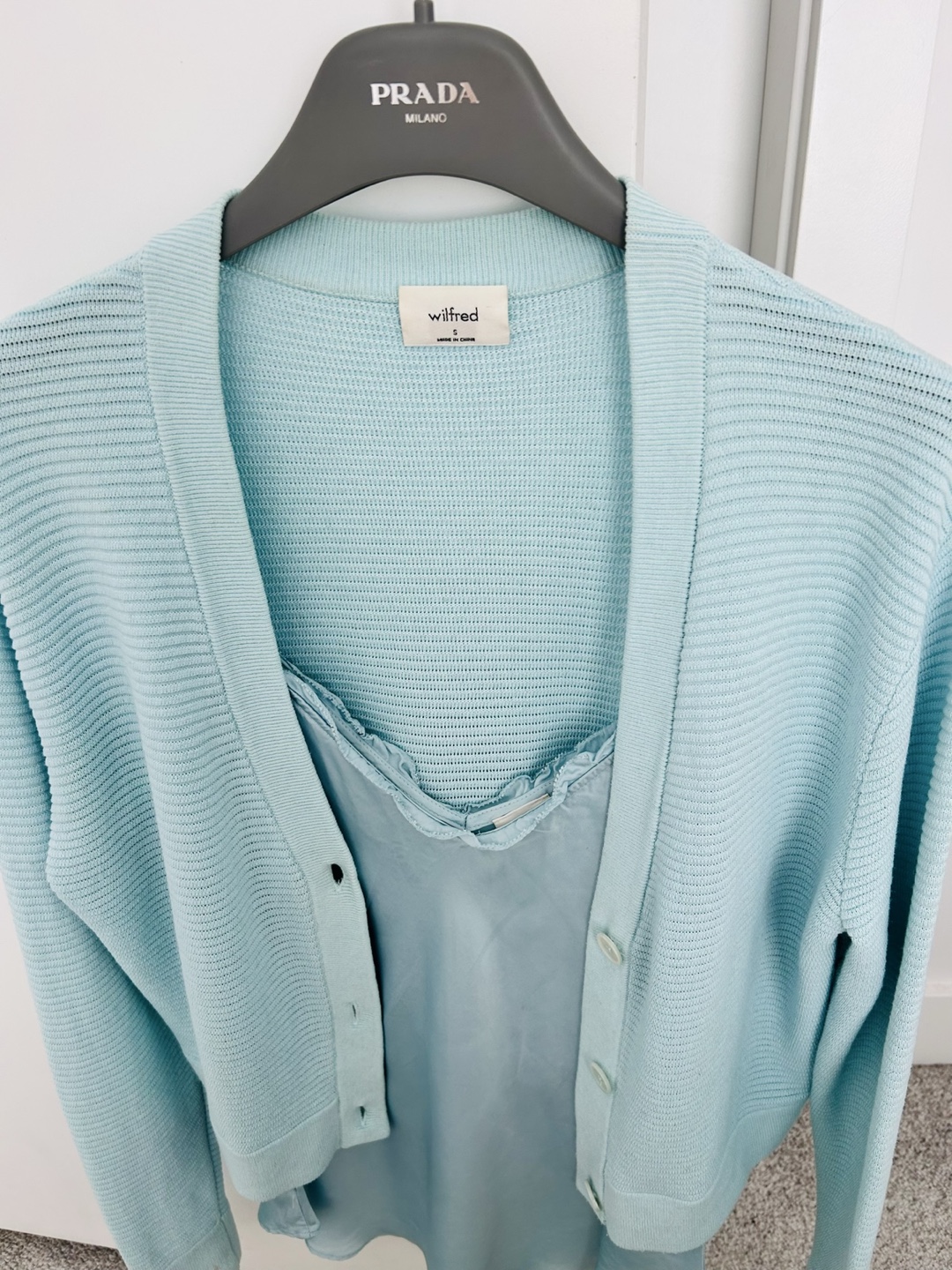 Wilfred Cardigan & Camisole Set - Size M - Light Blue