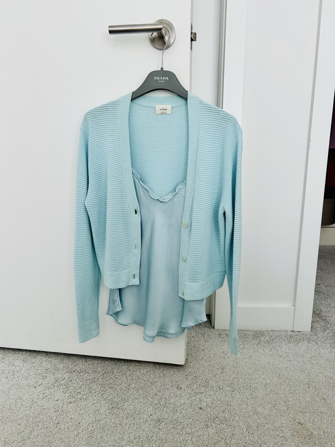 Wilfred Cardigan & Camisole Set - Size M - Light Blue - photo 4