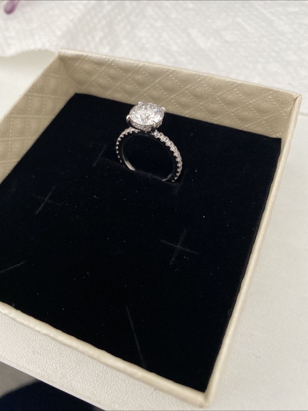 Moissanite 2 Carat Promise Ring - photo 3