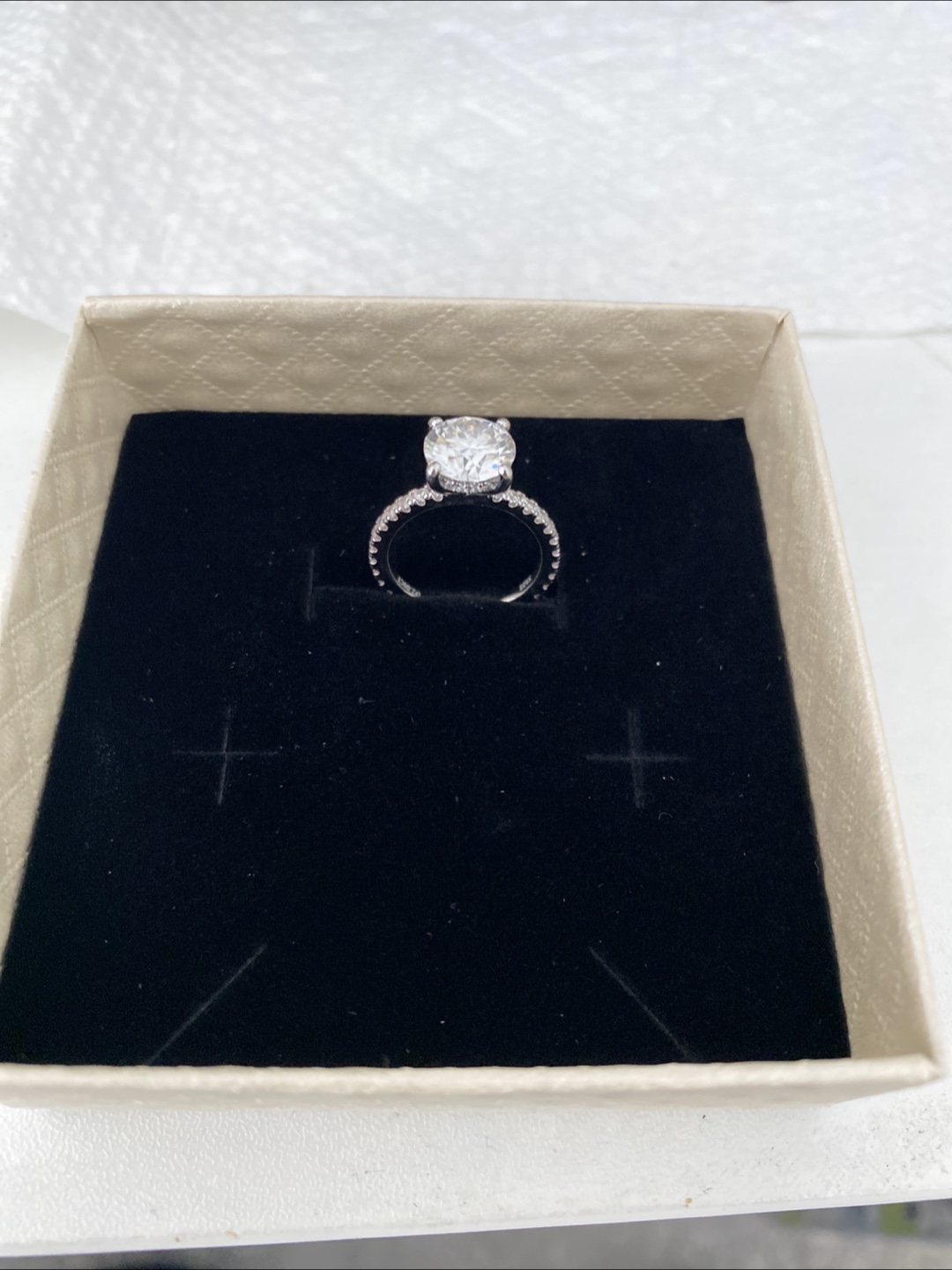 Moissanite 2 Carat Promise Ring - photo 2