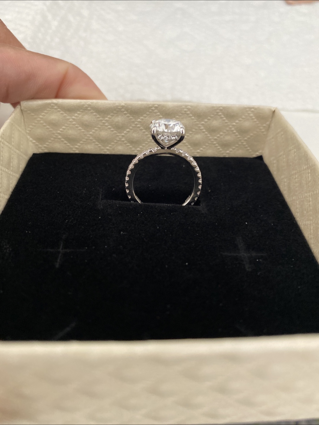 Moissanite 2 Carat Promise Ring