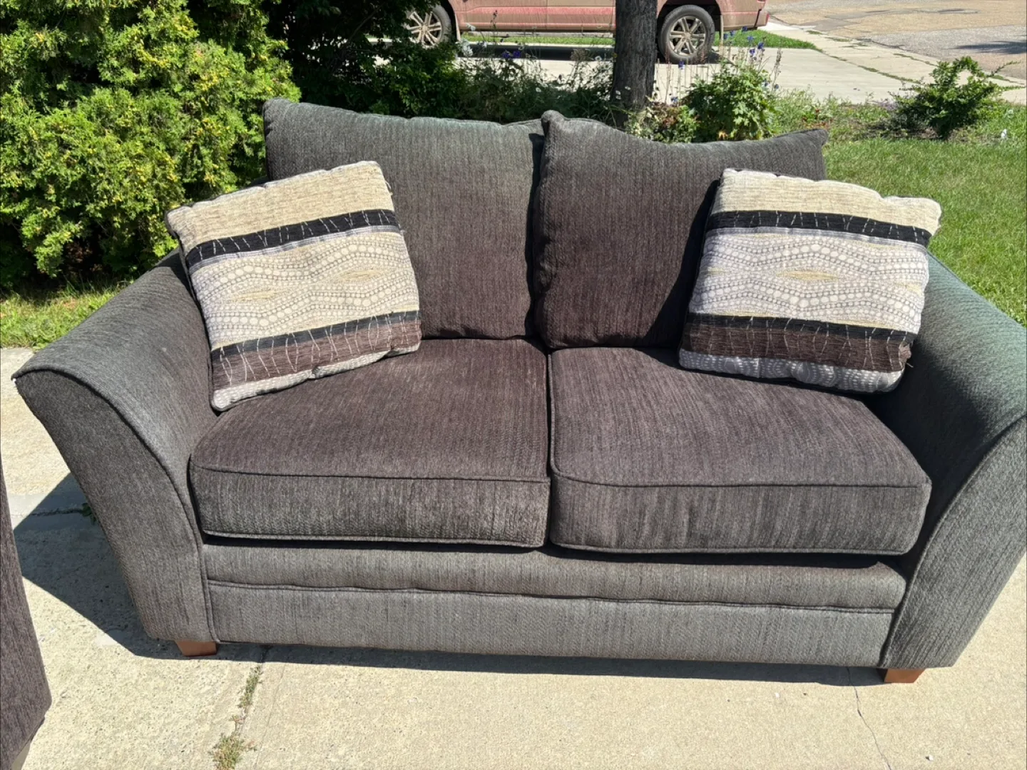 Two Loveseat Sofa with Pillows thumbnail