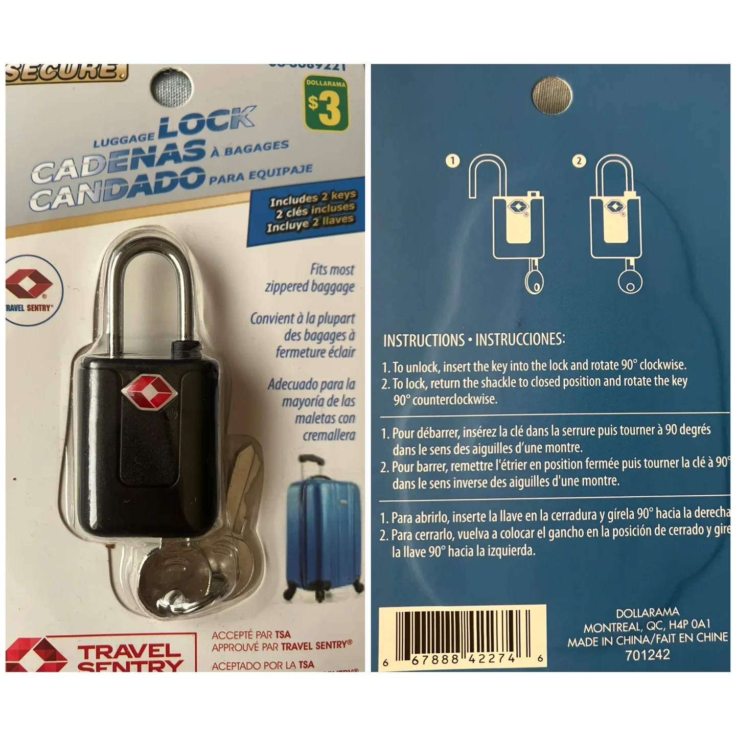 (Travel) Sentry Luggage Lock thumbnail