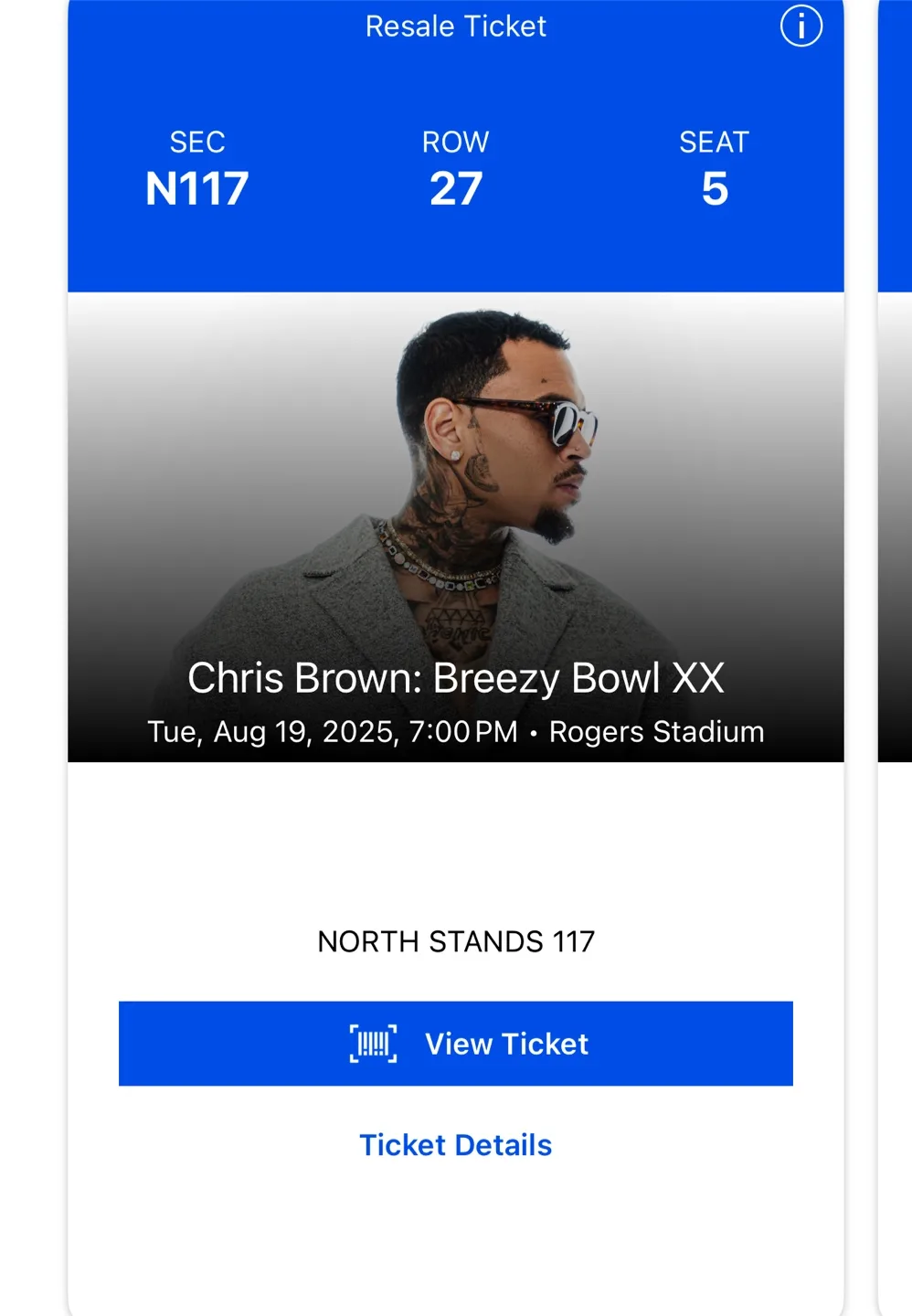 chris brown august 19 2 TICKETS thumbnail