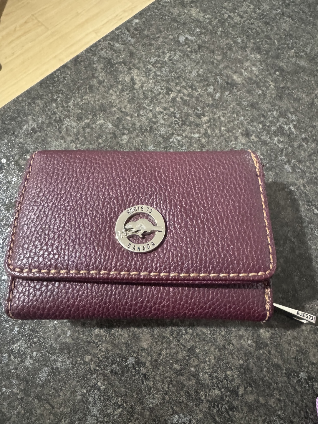 Roots 73 Leather Wallet - Burgundy - photo 2