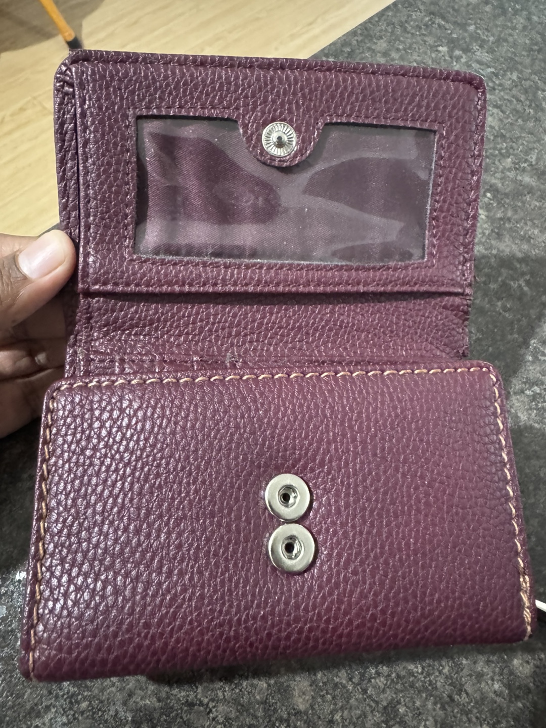Roots 73 Leather Wallet - Burgundy - photo 4
