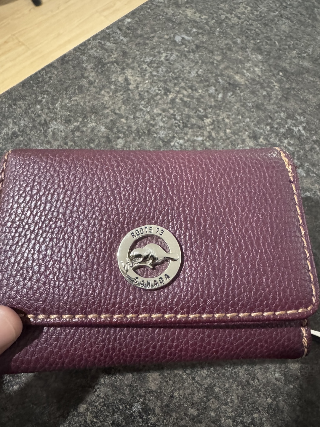 Roots 73 Leather Wallet - Burgundy
