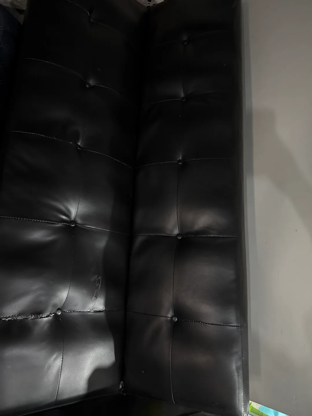 Black Leather Futon thumbnail