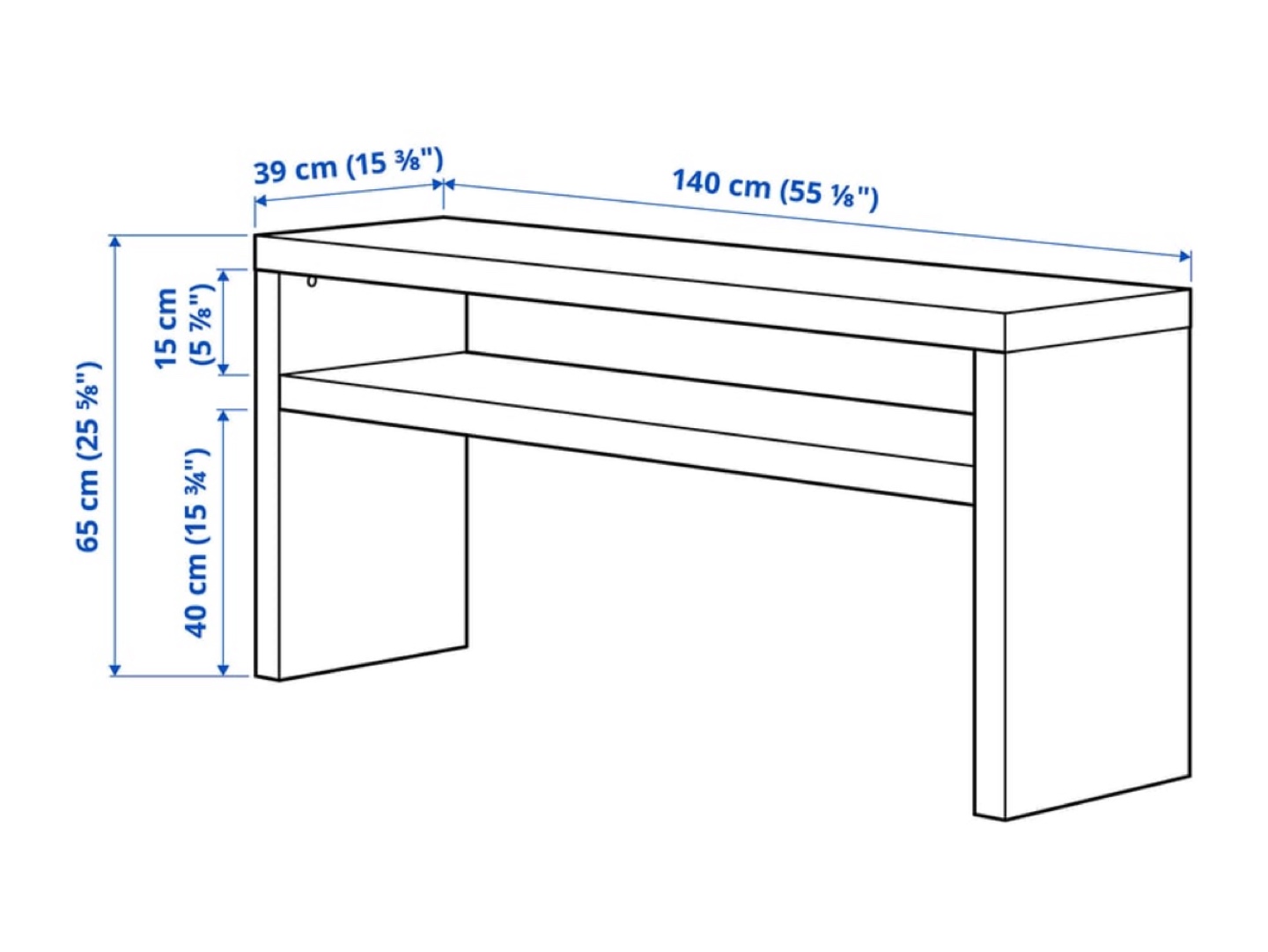 IKEA LACK Console Table/Bench - Black-Brown - photo 4