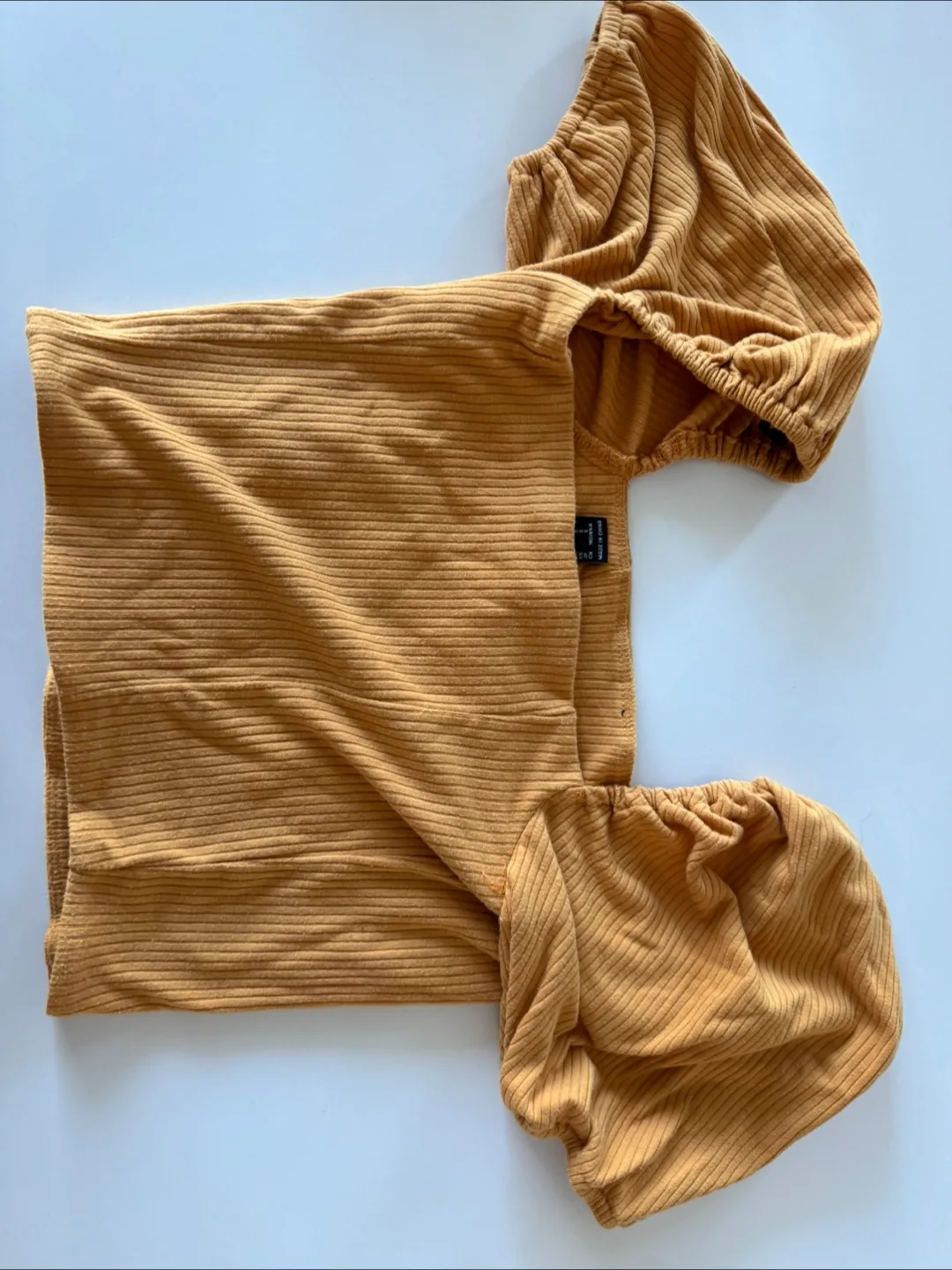 Yellow puff sleeve top size S - MOVING SALE thumbnail