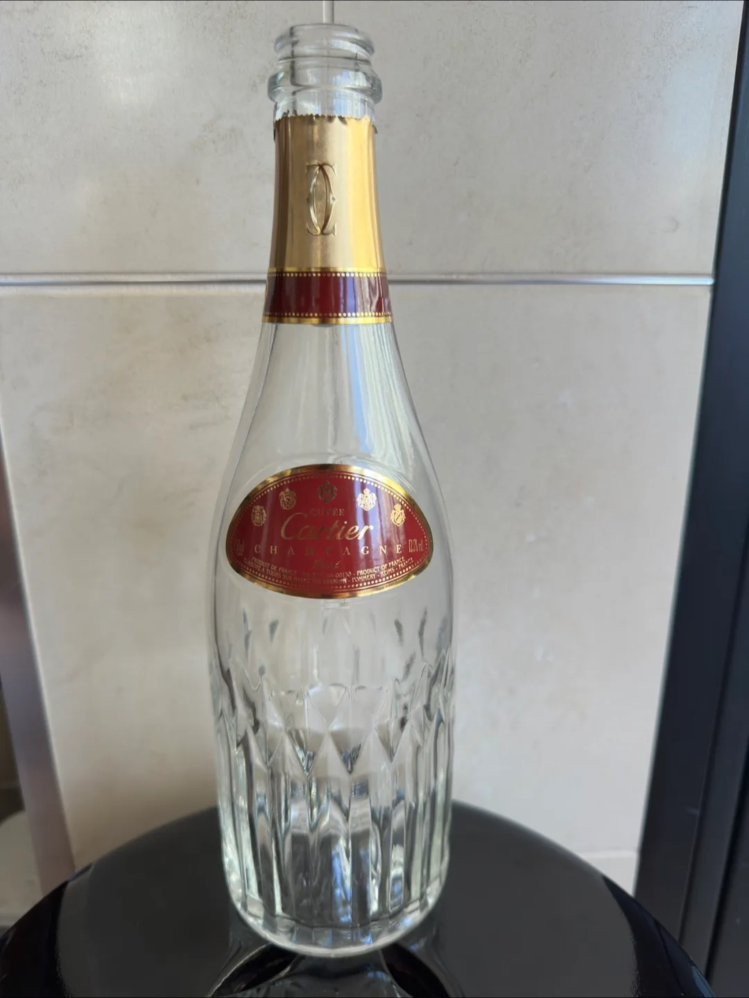 Cartier Cuvee Brut Rose Champagne Bottle Empty BOTTLE