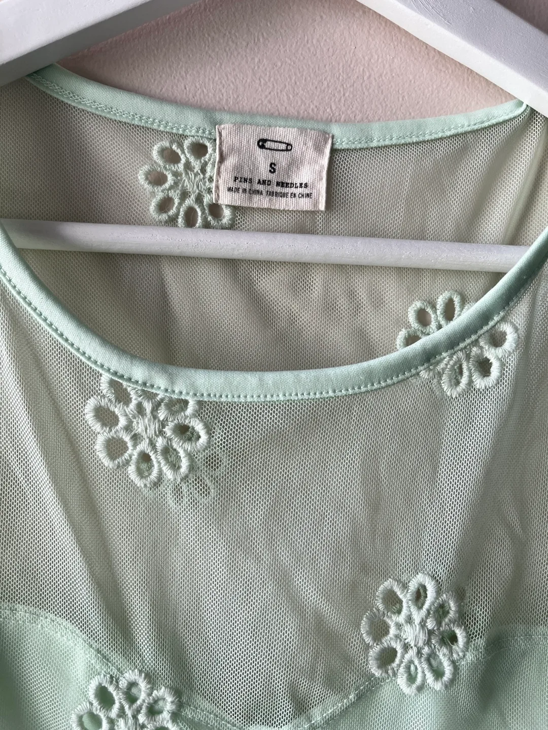 Mint Green Floral Top - Size Small image indicator(2)