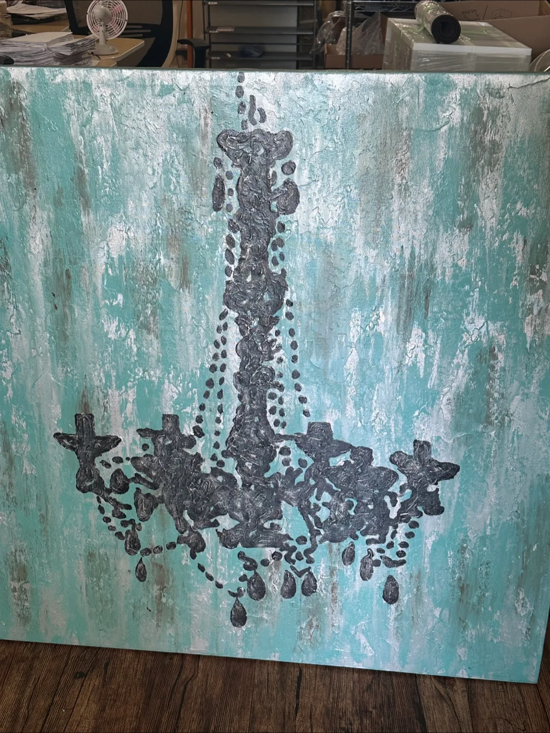 Chandelier Painting on Canvas thumbnail