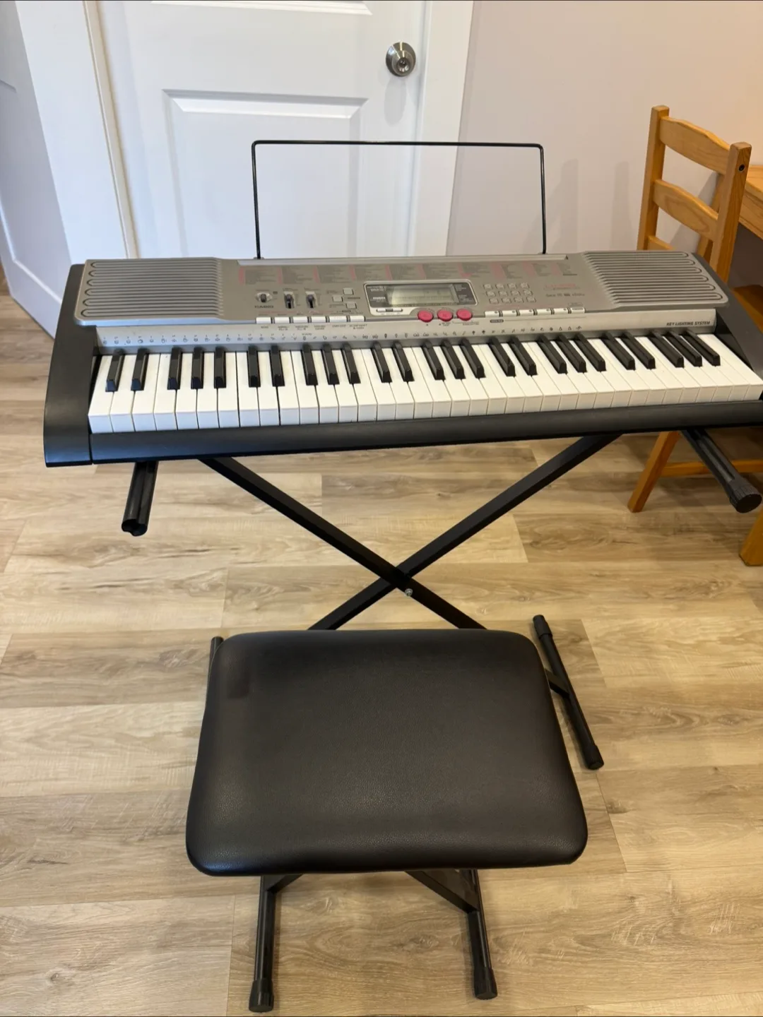 Casio Keyboard with Stand and Bench thumbnail