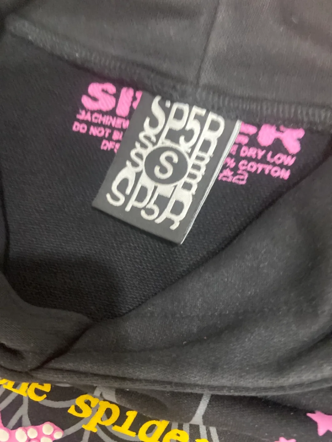 SP5DER Black Hoodie image indicator(2)