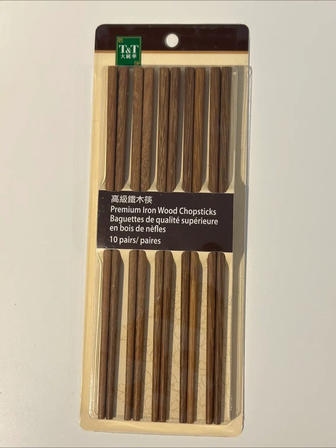 T&T Premium Iron Wood Chopsticks (10 Pairs) thumbnail