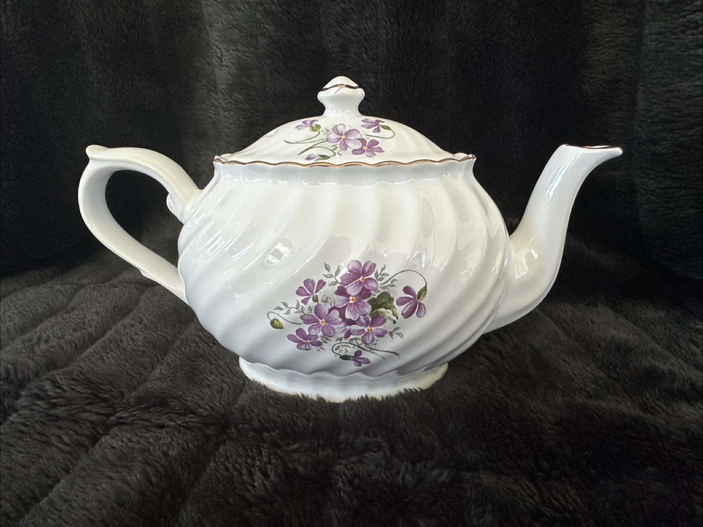 Teapot, Arthur Wood & Son, Purple Violets - photo 2