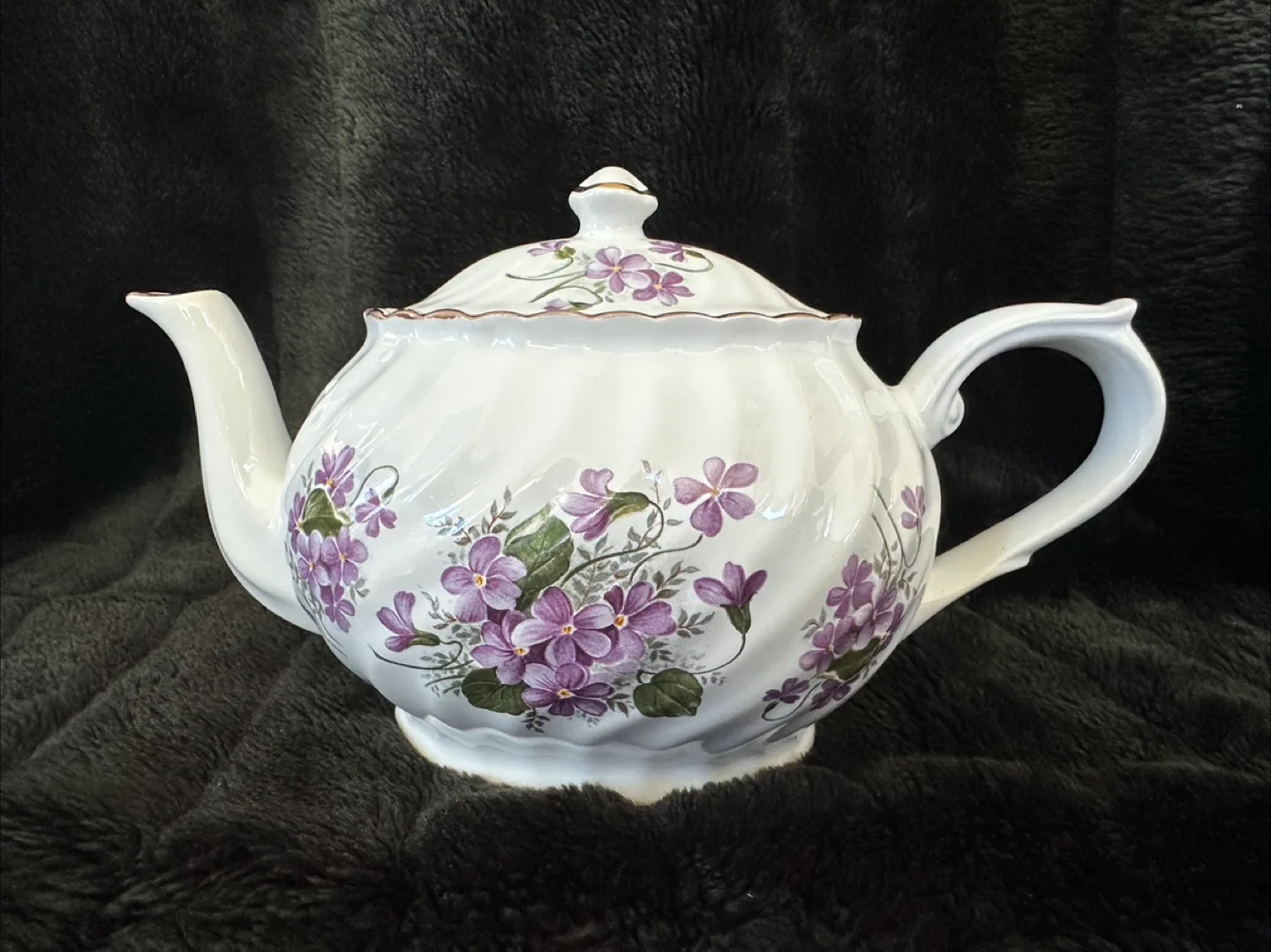 Teapot, Arthur Wood & Son, Purple Violets